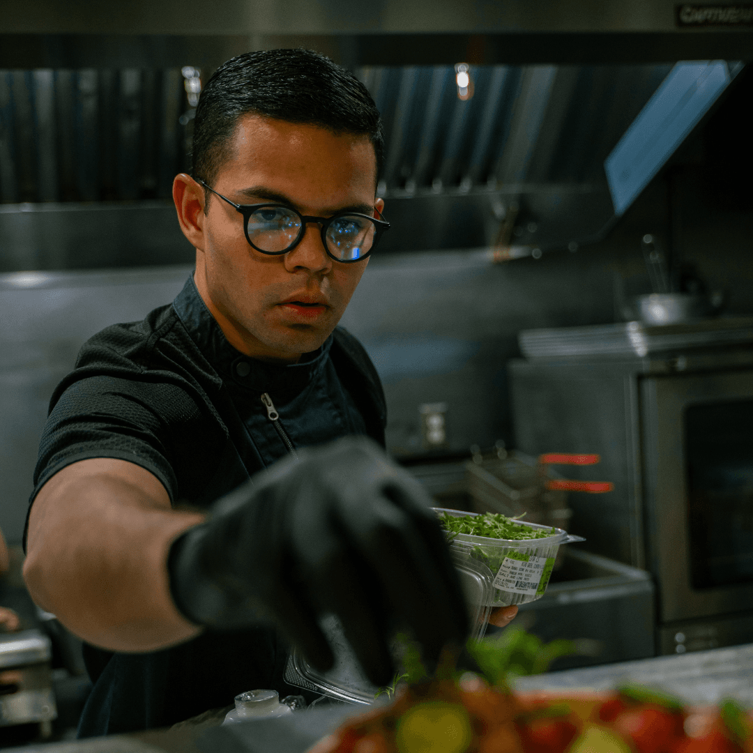 Founder of Restaurant Codex working with a restaurant owner